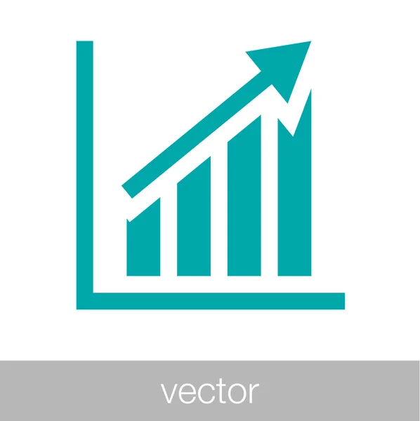 Tillväxt - kassaflöde plan konceptet ikonen. Stock Illustration graf w — Stock vektor