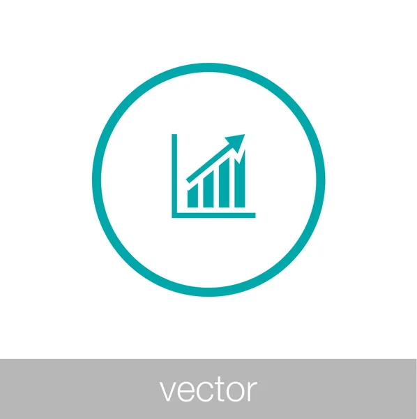 Crescita icona del concetto di piano di cash flow. Illustrazione delle scorte grafico w — Vettoriale Stock