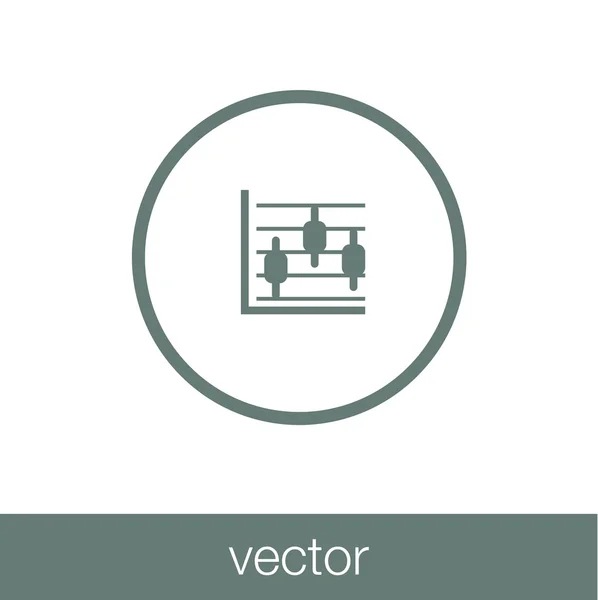 Crescimento - ícone do conceito de plano de fluxo de caixa. Gráfico de ilustração de stock w — Vetor de Stock