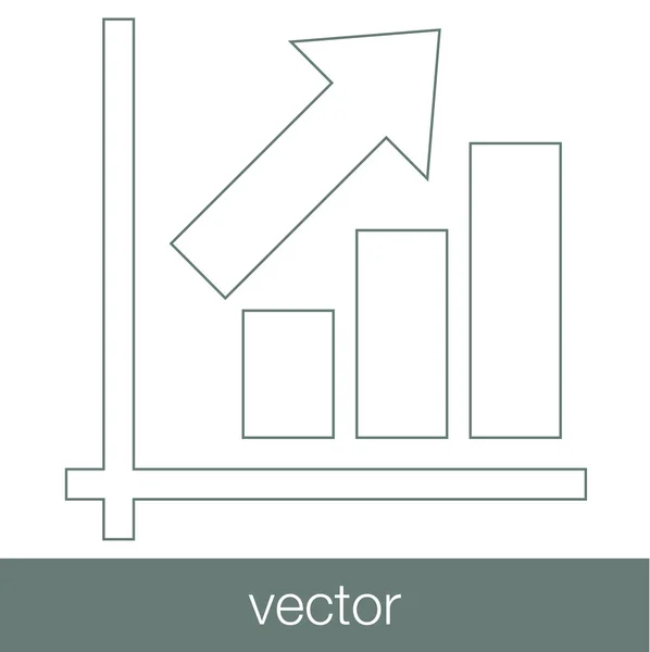 Crescimento - ícone do conceito de plano de fluxo de caixa. Gráfico de ilustração de stock w —  Vetores de Stock
