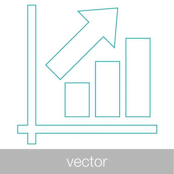 Groei - cashflow plan concept pictogram. Voorraad illustratie grafiek w — Stockvector