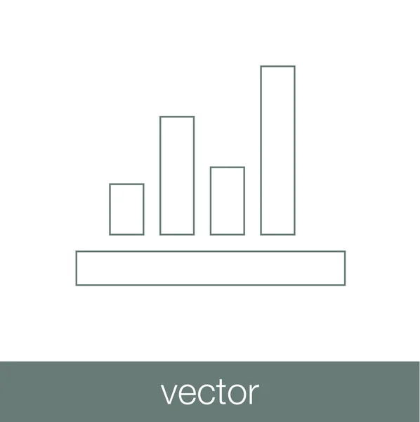 Croissance - icône du concept de plan de trésorerie. Graphique d'illustration du stock w — Image vectorielle