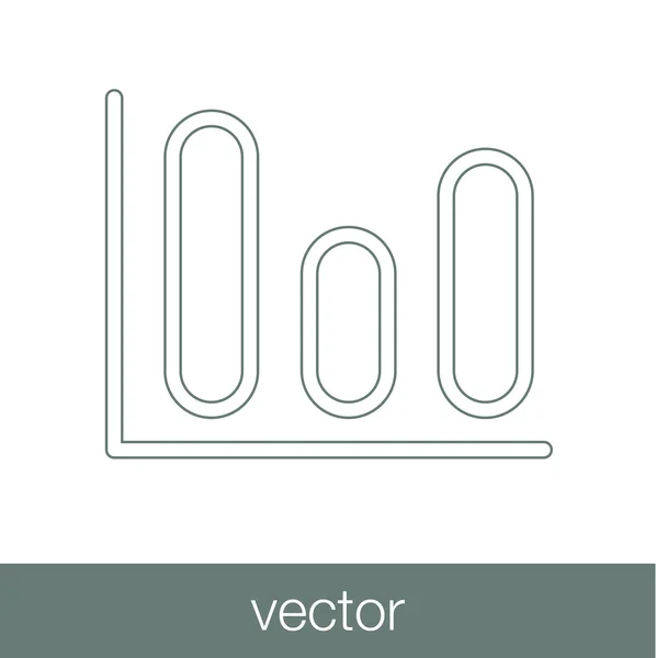 Crescimento - ícone do conceito de plano de fluxo de caixa. Gráfico de ilustração de stock w — Vetor de Stock