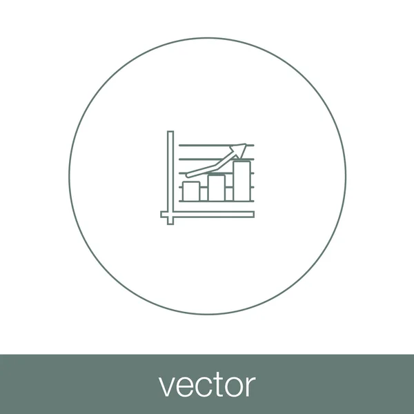 Wachstum - Cashflow-Plan-Konzept-Symbol. Aktienillustration Grafik w — Stockvektor