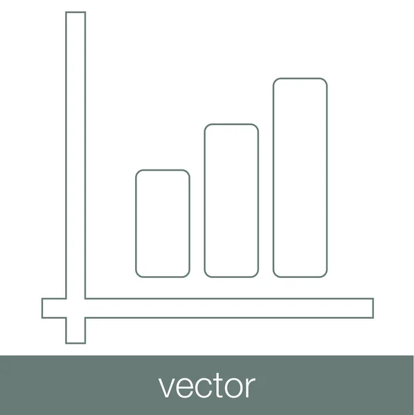 Growth - cash flow plan concept icon. Stock Illustration graph w — Stock Vector