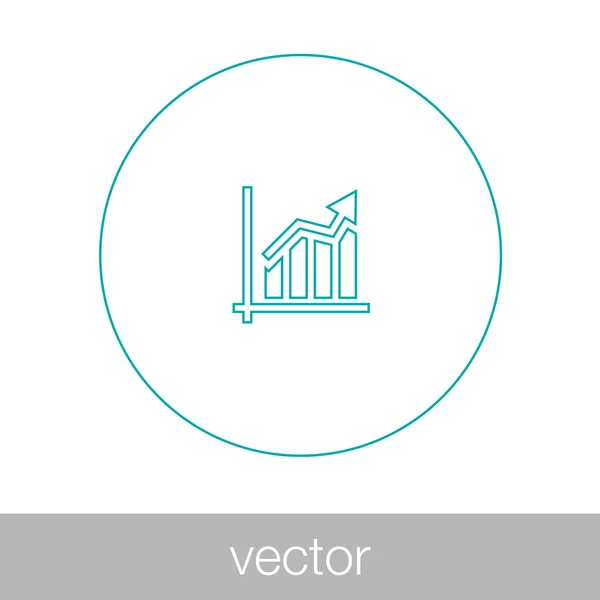 Рост - иконка плана денежного потока. Граф фондовых иллюстраций w — стоковый вектор
