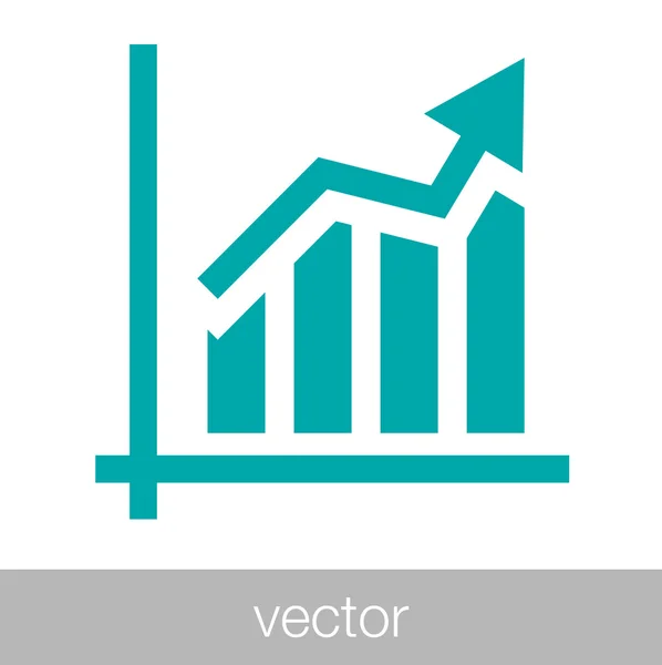 Crescita icona del concetto di piano di cash flow. Illustrazione delle scorte grafico w — Vettoriale Stock