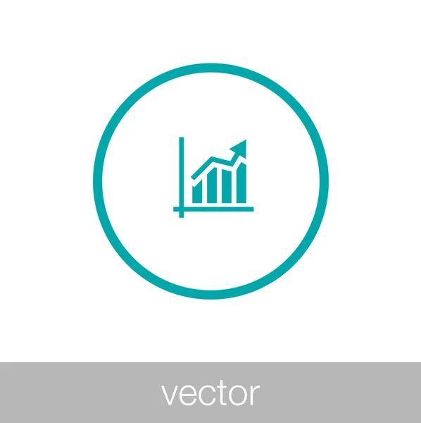 Crescimento - ícone do conceito de plano de fluxo de caixa. Gráfico de ilustração de stock w —  Vetores de Stock