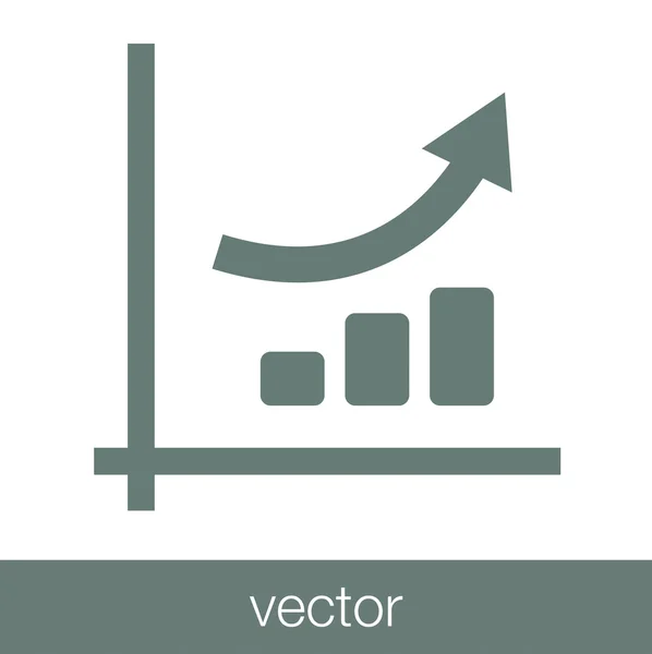 Wachstum - Cashflow-Plan-Konzept-Symbol. Aktienillustration Grafik w — Stockvektor