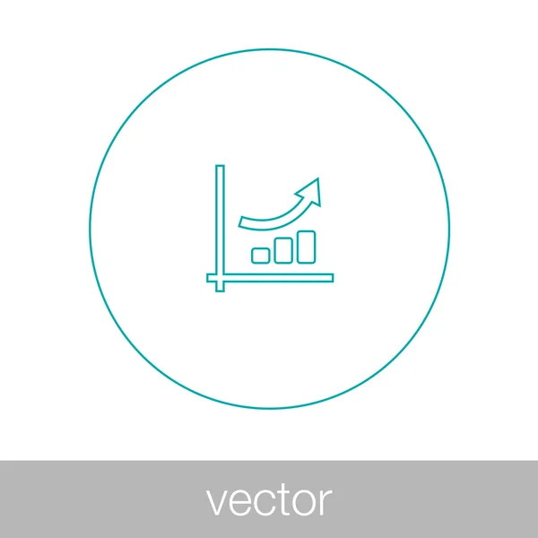 Növekedés - cash-flow terv fogalom ikonra. Stock illusztráció-grafikon w — Stock Vector