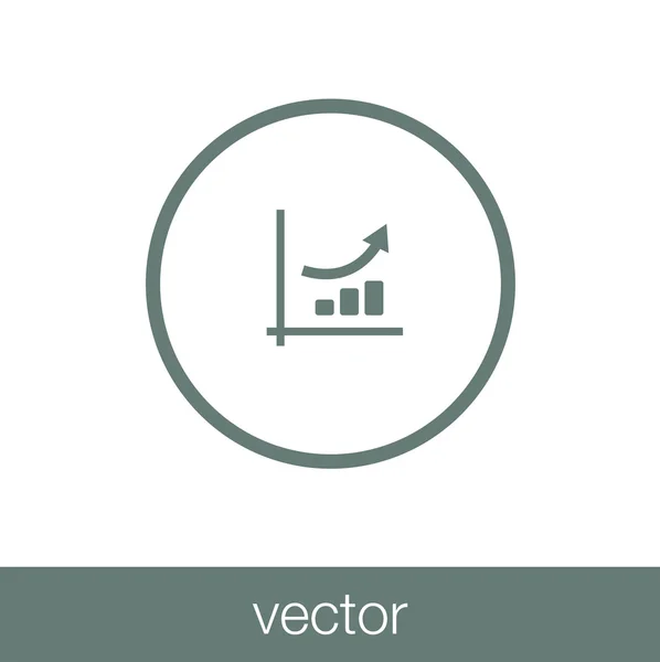 Croissance - icône du concept de plan de trésorerie. Graphique d'illustration du stock w — Image vectorielle