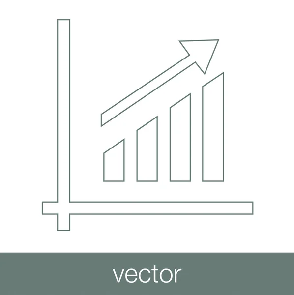 Crescimento - ícone do conceito de plano de fluxo de caixa. Gráfico de ilustração de stock w — Vetor de Stock