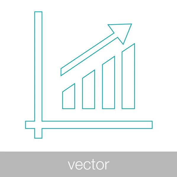 Crescimento - ícone do conceito de plano de fluxo de caixa. Gráfico de ilustração de stock w —  Vetores de Stock