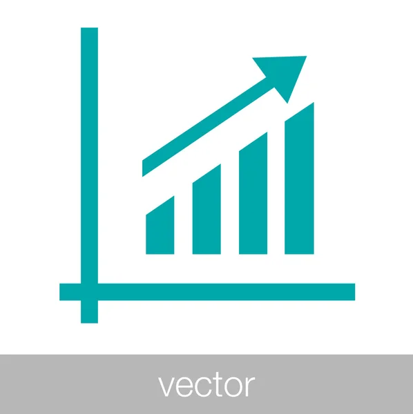 Crescimento - ícone do conceito de plano de fluxo de caixa. Gráfico de ilustração de stock w — Vetor de Stock