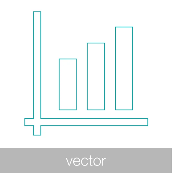 Growth - cash flow plan concept icon. Stock Illustration graph w — Stock Vector