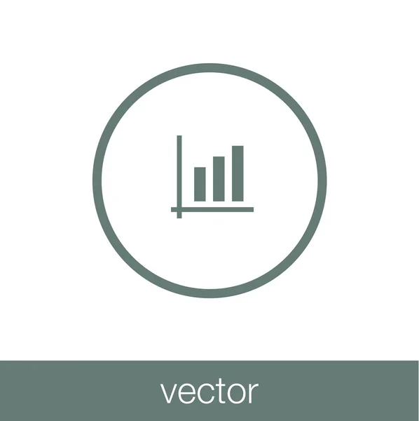 Wzrost - ikona koncepcja planu przepływu środków pieniężnych. Pień ilustracja wykres w — Wektor stockowy