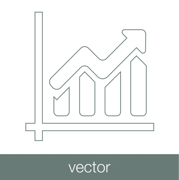 Croissance - icône du concept de plan de trésorerie. Graphique d'illustration du stock w — Image vectorielle