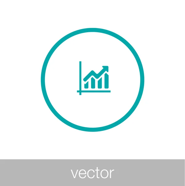 Croissance - icône du concept de plan de trésorerie. Graphique d'illustration du stock w — Image vectorielle