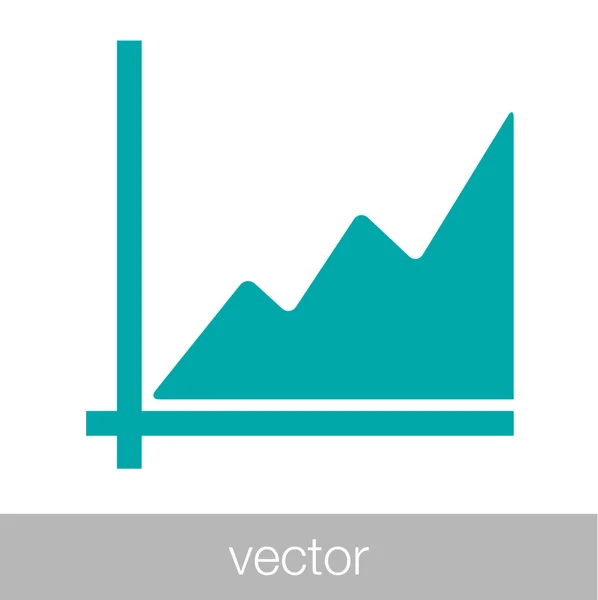 Crescimento - ícone do conceito de plano de fluxo de caixa. Gráfico de ilustração de stock w — Vetor de Stock