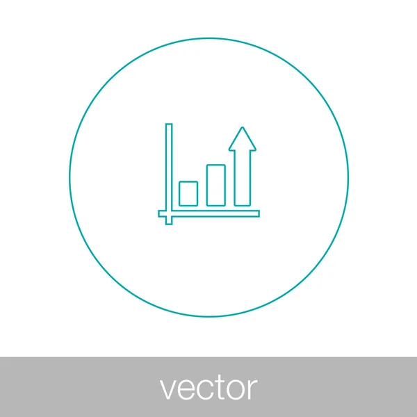 Növekedés - cash-flow terv fogalom ikonra. Stock illusztráció-grafikon w — Stock Vector