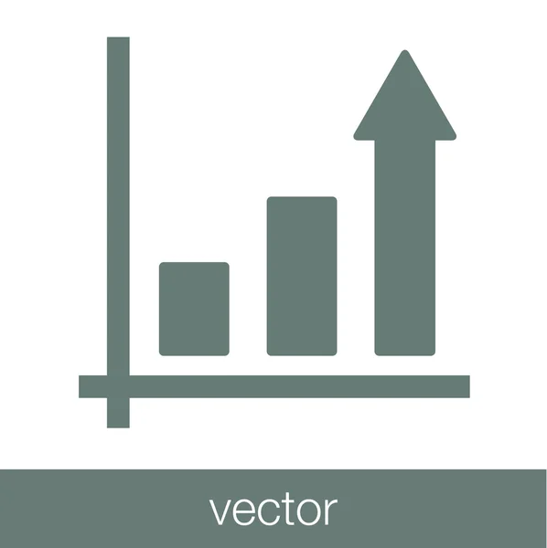 Crescimento - ícone do conceito de plano de fluxo de caixa. Gráfico de ilustração de stock w —  Vetores de Stock