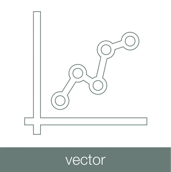 Tillväxt - kassaflöde plan konceptet ikonen. Stock Illustration graf w — Stock vektor