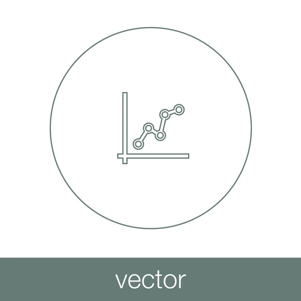 Croissance - icône du concept de plan de trésorerie. Graphique d'illustration du stock w — Image vectorielle