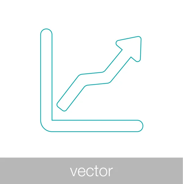 Crescimento - ícone do conceito de plano de fluxo de caixa. Gráfico de ilustração de stock w — Vetor de Stock