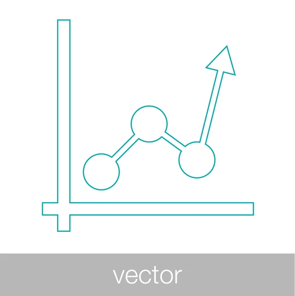 增长-现金流量计划概念图标。股票图图 w — 图库矢量图片