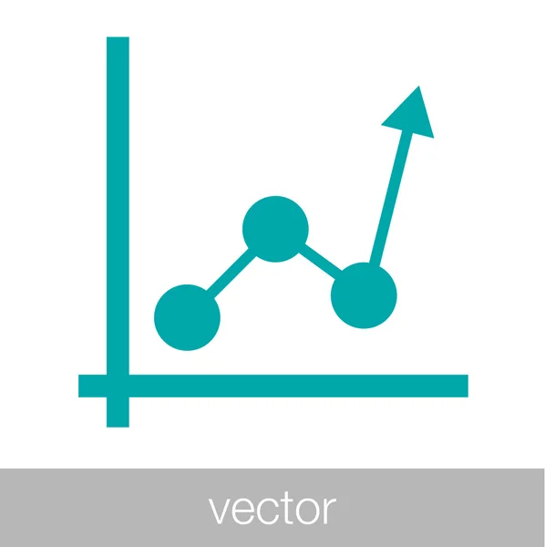 Crescimento - ícone do conceito de plano de fluxo de caixa. Gráfico de ilustração de stock w — Vetor de Stock