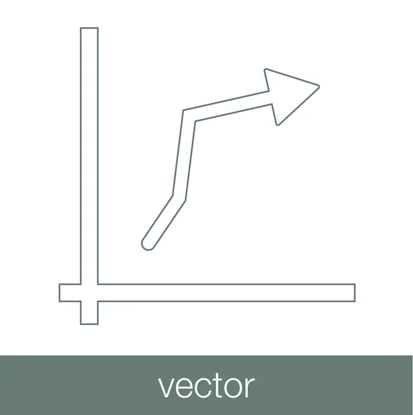 Crescimento - ícone do conceito de plano de fluxo de caixa. Gráfico de ilustração de stock w — Vetor de Stock