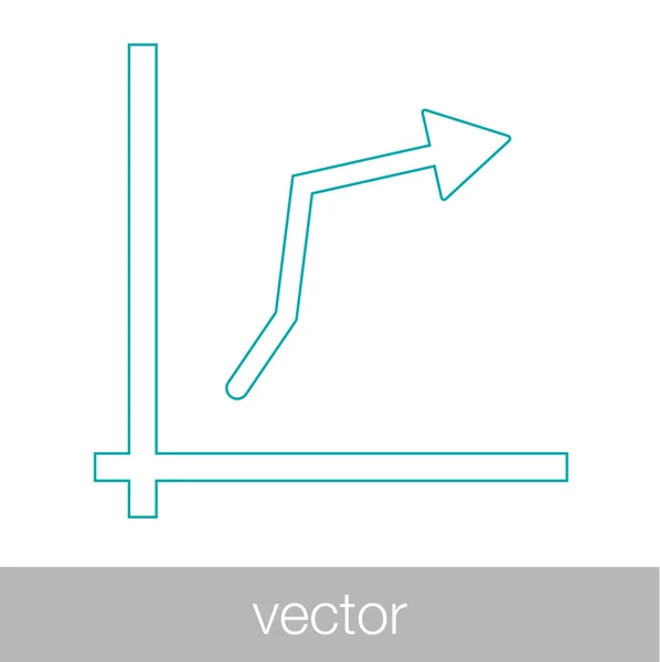 Wachstum - Cashflow-Plan-Konzept-Symbol. Aktienillustration Grafik w — Stockvektor