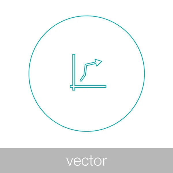 Crescimento - ícone do conceito de plano de fluxo de caixa. Gráfico de ilustração de stock w — Vetor de Stock