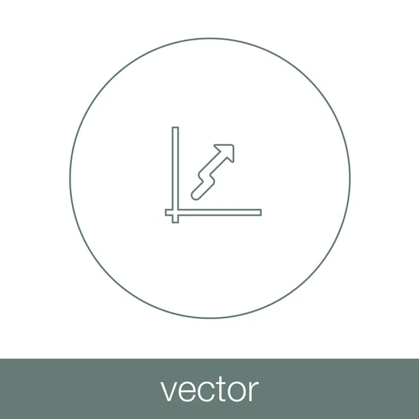 Crescita icona del concetto di piano di cash flow. Illustrazione delle scorte grafico w — Vettoriale Stock