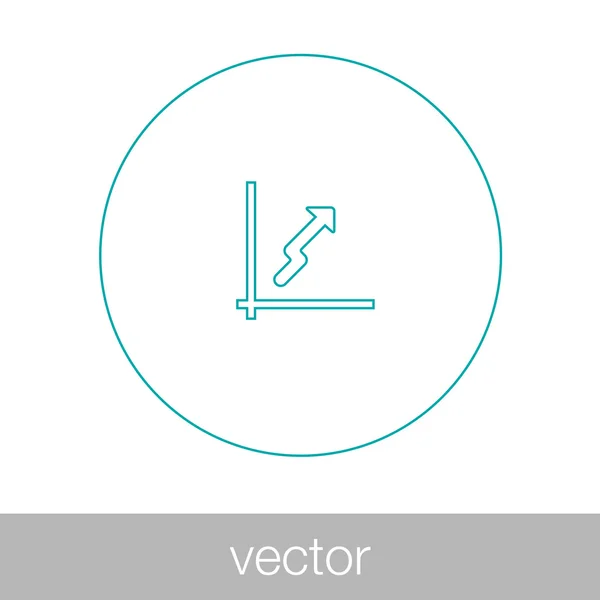 Crescimento - ícone do conceito de plano de fluxo de caixa. Gráfico de ilustração de stock w — Vetor de Stock