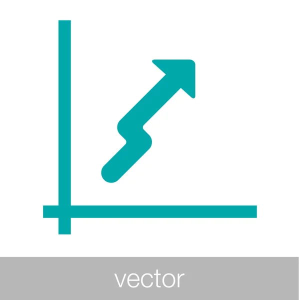 Crescimento - ícone do conceito de plano de fluxo de caixa. Gráfico de ilustração de stock w — Vetor de Stock