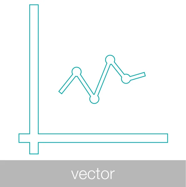 Growth - cash flow plan concept icon. Stock Illustration graph w — Stock Vector