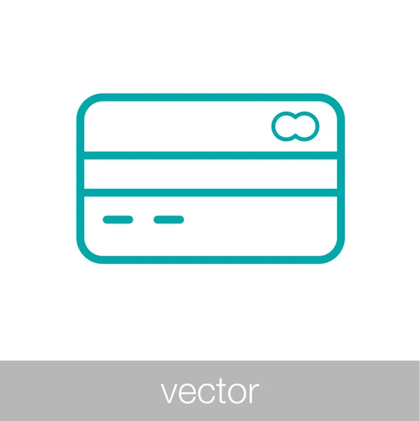 Ícone do cartão de crédito. dinheiro de plástico ícone de conceito de estilo de design plano . — Vetor de Stock
