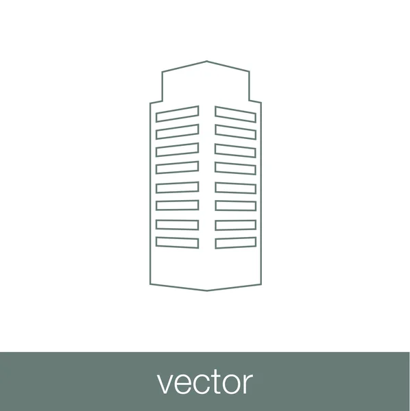 Gebäude-Symbol. Stock Illustration flache Design Stil-Ikone. — Stockvektor