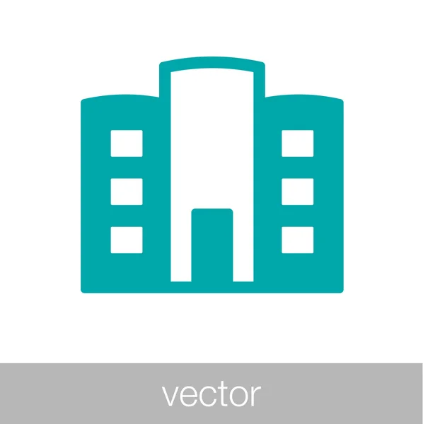 Building icon. Stock illustration flat design style icon. — Stock Vector