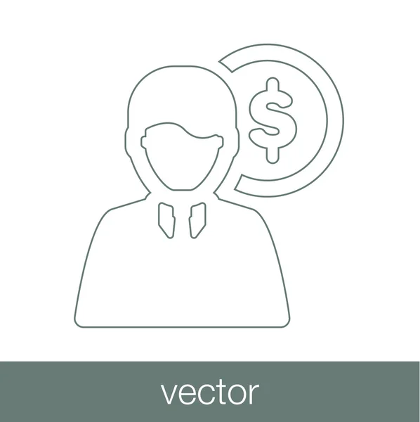 Піктограма особистих витрат. значок фінансів. символ економіки. бізнесмени — стоковий вектор