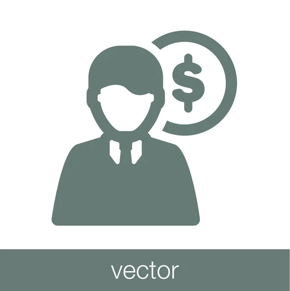 Icono de gasto personal. icono financiero. símbolo de la economía. Bocinas — Vector de stock