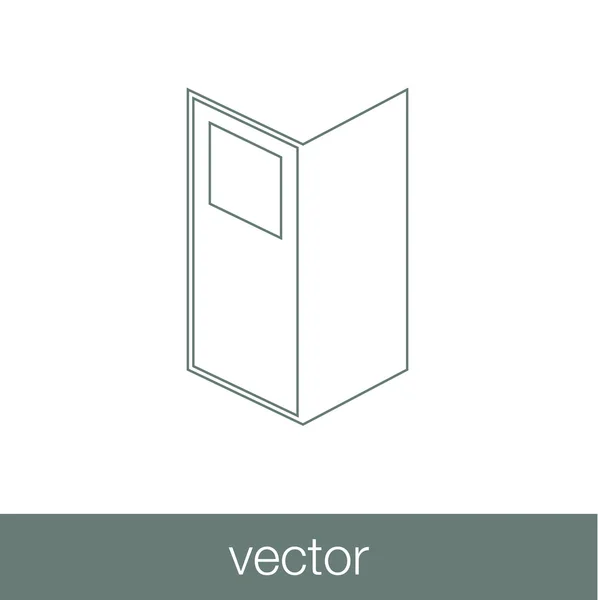 Icono del folleto. Icono del menú. Icono de carpeta. Icono de estilo de diseño plano . — Vector de stock