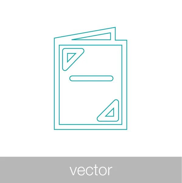 Brochure icon. Menu icon. Folder icon. Flat design style icon. — Stock Vector