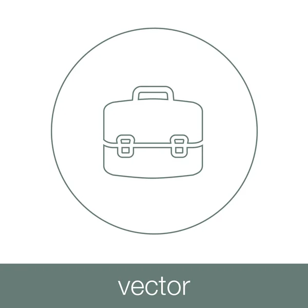 Aktenkoffer-Symbol, Vektorillustration. Flache Stil-Ikone — Stockvektor