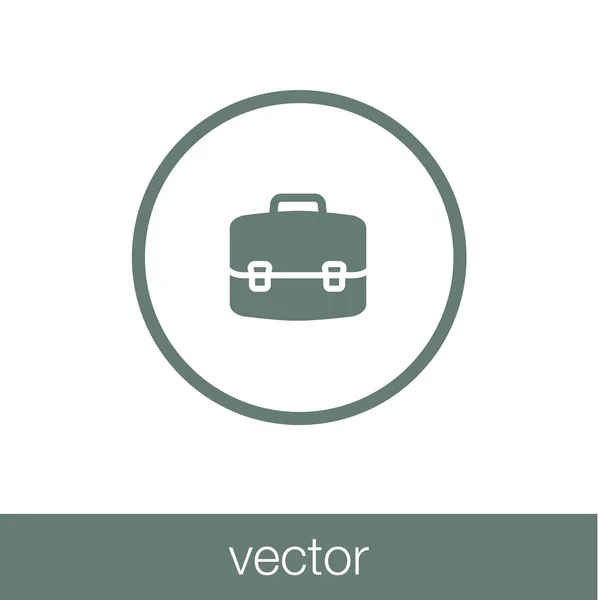 Aktenkoffer-Symbol, Vektorillustration. Flache Stil-Ikone — Stockvektor