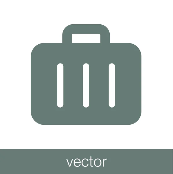 Aktenkoffer-Symbol, Vektorillustration. Flache Stil-Ikone — Stockvektor