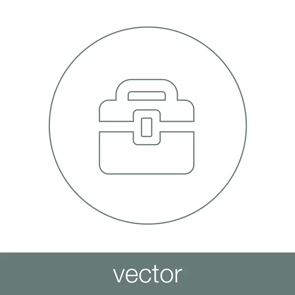 Icono del maletín, ilustración vectorial. Icono de estilo de diseño plano — Vector de stock