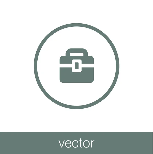 Het pictogram van de werkmap, vectorillustratie. Platte ontwerp stijlicoon — Stockvector