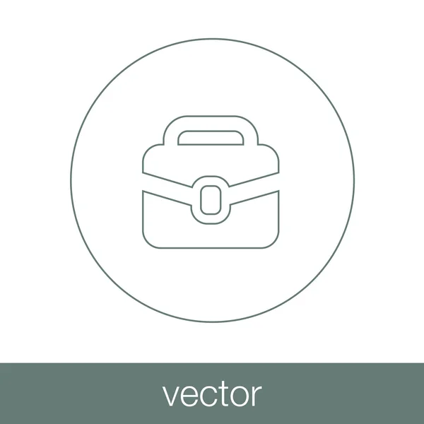 Aktenkoffer-Symbol, Vektorillustration. Flache Stil-Ikone — Stockvektor